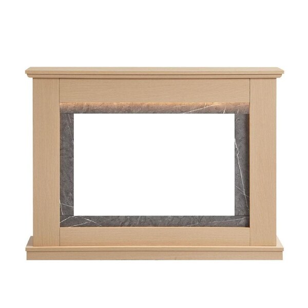 Opal Electric Fireplace Heater Natural Oak Mantel