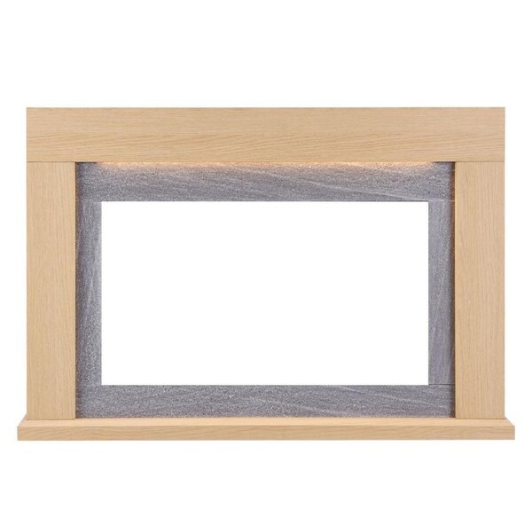 Ruby Electric Fireplace Heater Natural Oak Mantel