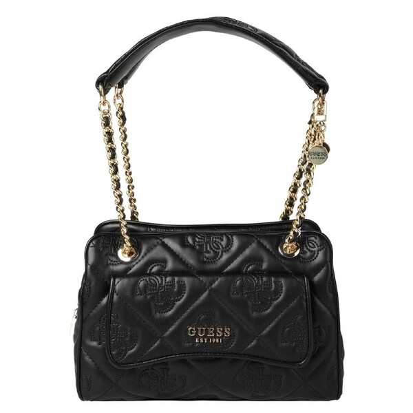 Guess Women's Marieke Girlfriend Shoulder Satchel Black Logo