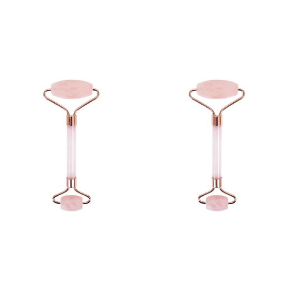 2x Rachel & Jen Dual Head Facial Skin/Neck Jade Roller Massager Skin Care PK