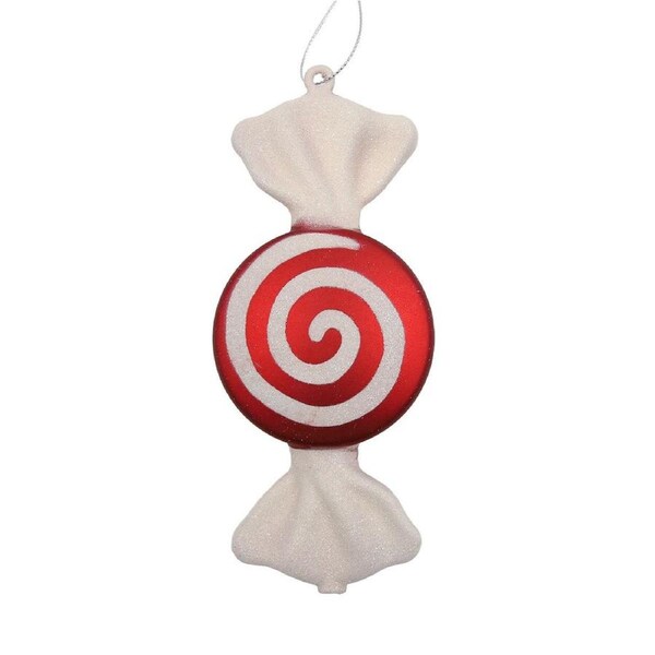 Red and White Peppermint Swirl Lolly - 15cm