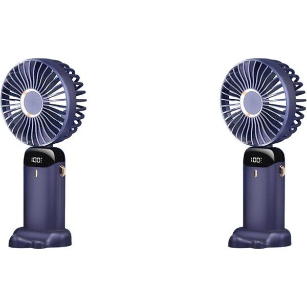 2x Koolmaxx 3 in 1 Rechargable Portable Ultra Adjustable Indoor/Outdoor Fan Blue