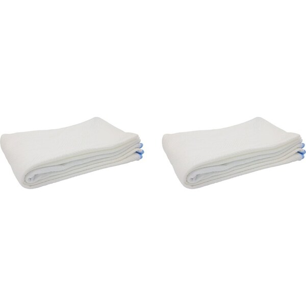 2x Vistara Sound Sleep Cooling Mattress Topper w/Elastic Straps - Queen