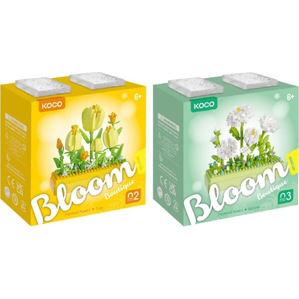 295pc Koco Preserved Fresh Flower Tulip and 285pc Jasmine Kids Toy 6y+