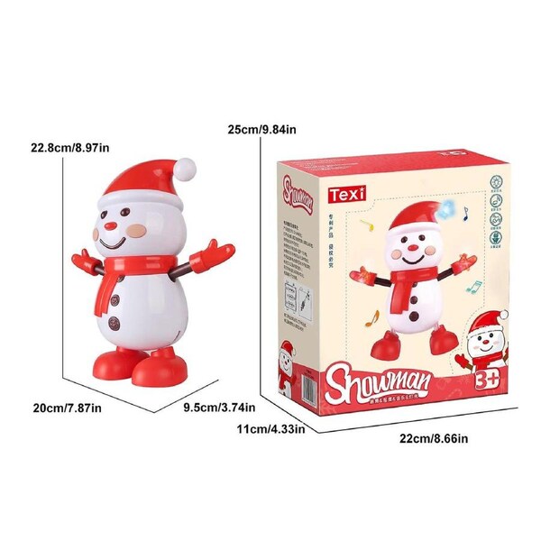 2024 New Musical Dancing Toy Electric Dance Snowman Xmas Christmas Decor Gift Kids Toys