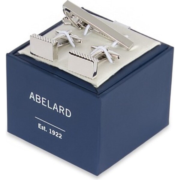 Abelard Mens Fashion Formal Classic Style Cufflinks & Tie Bar Set Polished