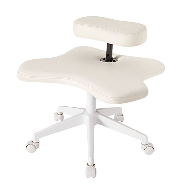 Lauft Cross-Legged Desk Chair Office Executive Computer Swivel Chair - White