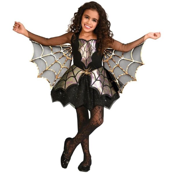 Spider Girl Iridescent Child Costume Size 10-12 Years