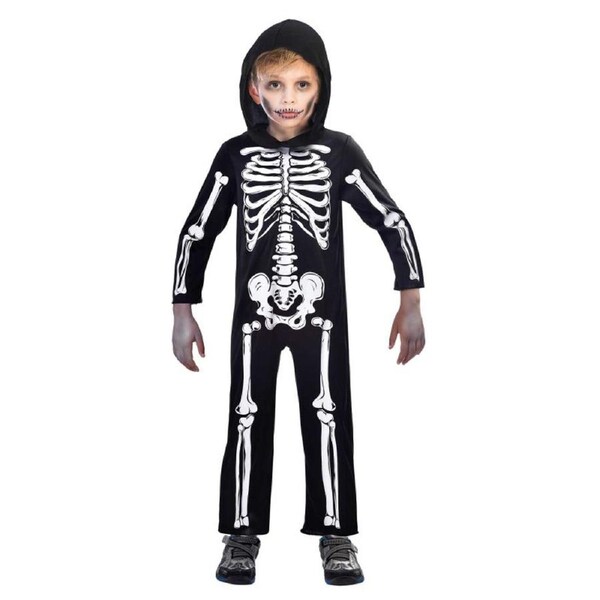 Skeleton Jumpsuit Child Costume Size 8-10 Years