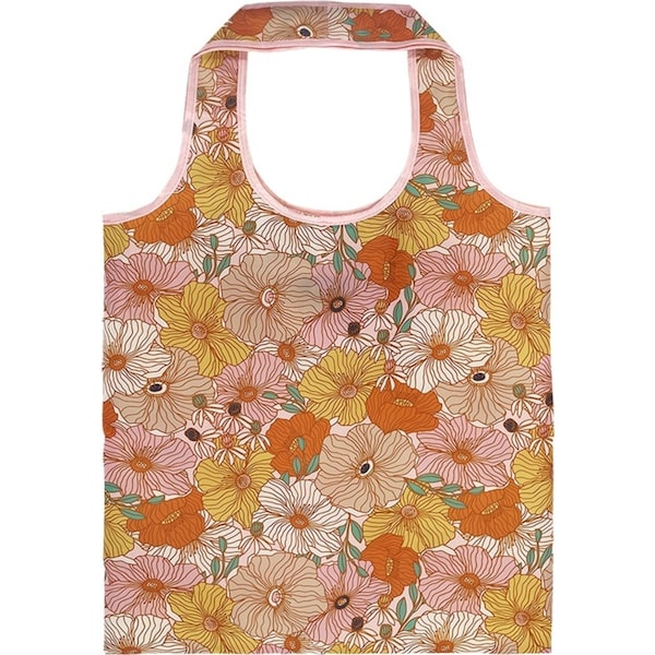 Sachi Polyester Reusable Shopping Bag/Built-in Pocket Pouch 42x40cm Assorted