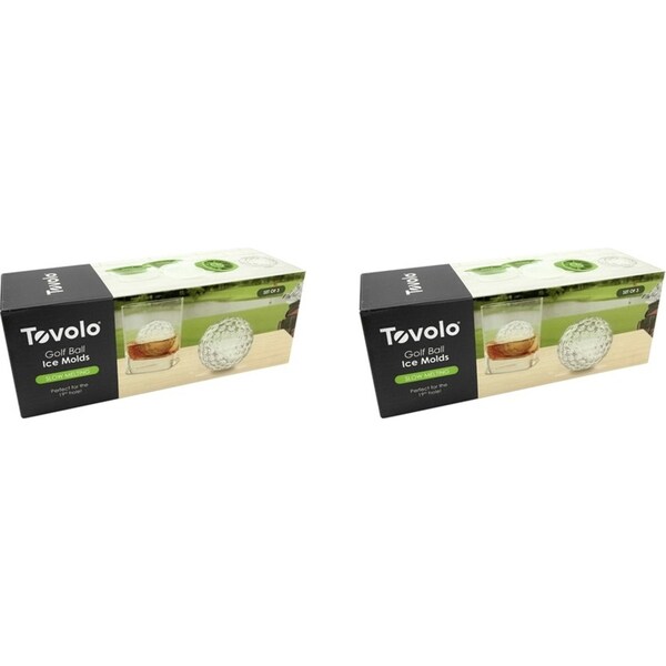 6pc Tovolo Golf Ball Ice Mould Set w/ Silicone Cap Kitchen Barware Green