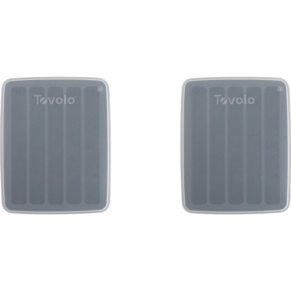 2x Tovolo Flexi Silicone Water Bottle 5-Cylindrical Ice Stick Mold Tray CHRCL