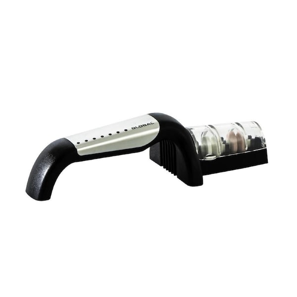 GLOBAL 2 Stage Ceramic Water Sharpener - Stainless Steel