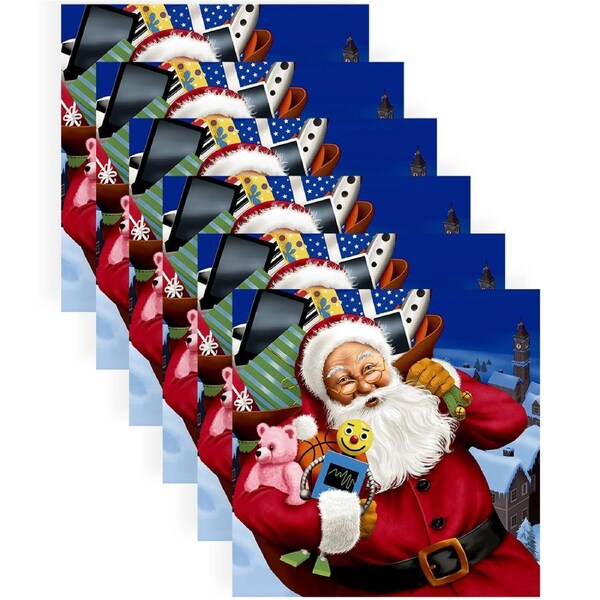 120pc Paper+Design Luncheon 3-Ply Napkin Party Tissue 33x33cm Santa with Toys