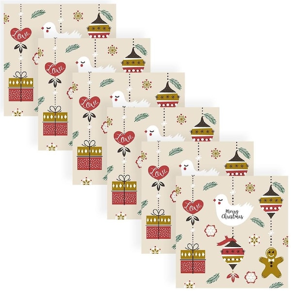 120pc Paper+Design Luncheon 3-Ply Napkin Party Tissue 33x33cm Xmas Hangings