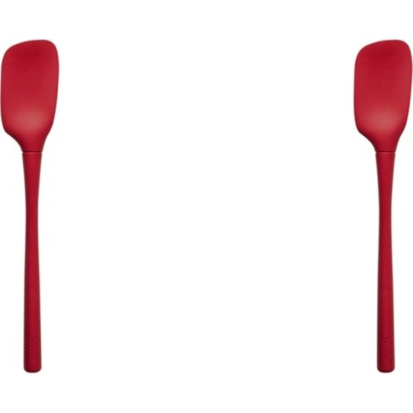 2x Tovolo Flex-Core All Silicone Nylon Spoonula Cooking/Baking Utensil Cayenne