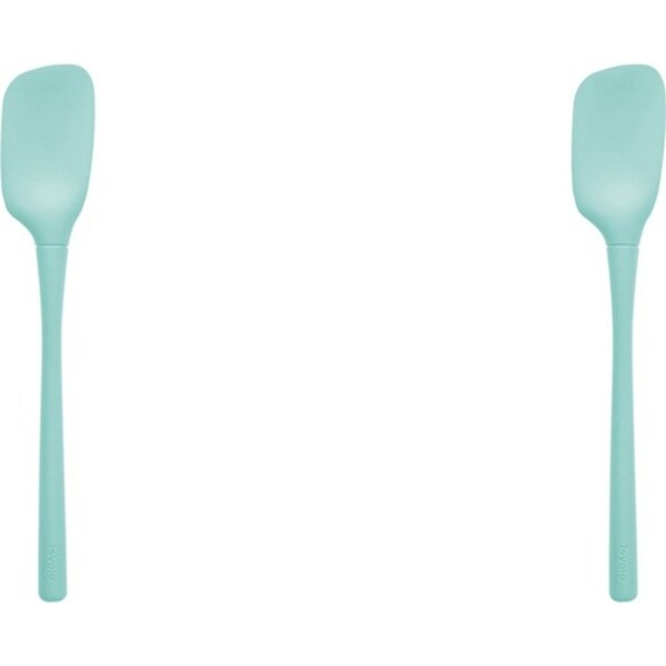 2x Tovolo Flex-Core All Silicone Nylon Spoonula Cooking/Bake Utensil Light Aqua