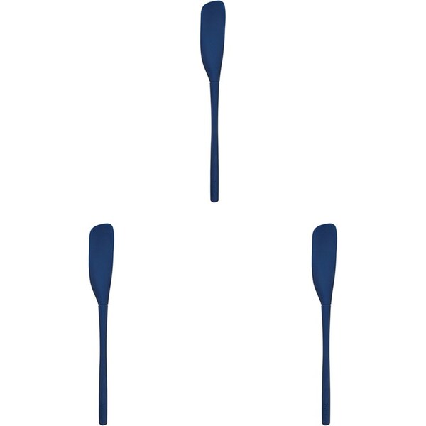 3x Tovolo Flex-Core All Silicone Jar Scraper Cooking Baking Utensil Deep Indigo