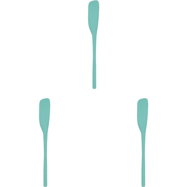 3x Tovolo Flex-Core All Silicone Jar Scraper Cooking Baking Utensil Light Aqua
