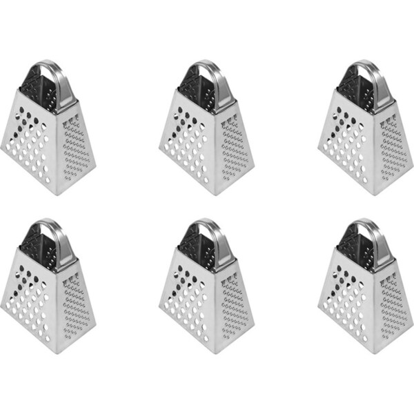 6x R&M Stainless Steel Mini Grater/Zester Kitchen Cooking Utensil Silver