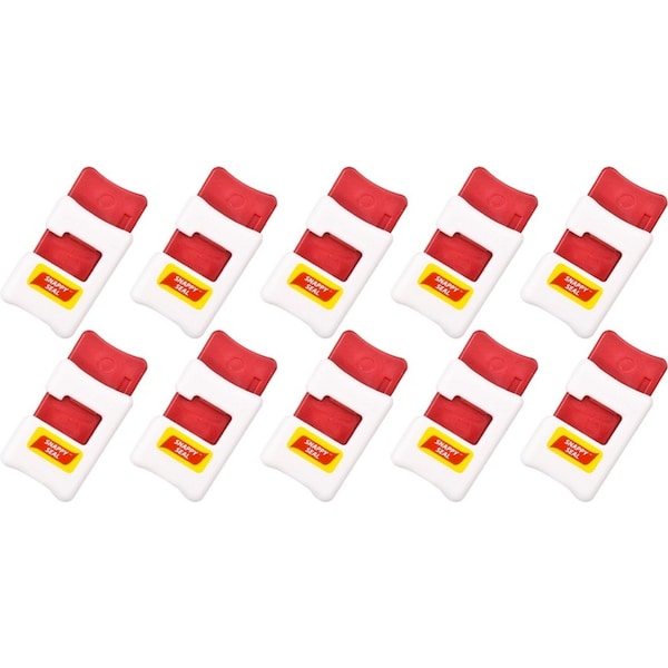 10x Snappy Seal Reusable Magnetic Bag Storage Clip Sealer Keeper Assorted