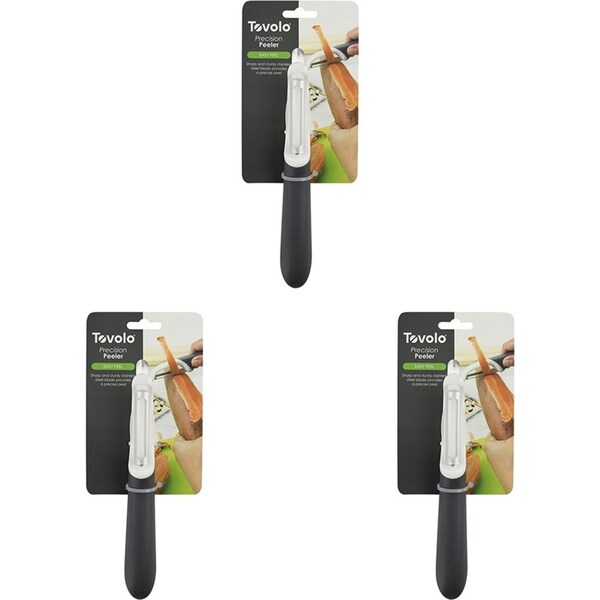 3x Tovolo Precision Easy Peel Stainless Steel Peeler Vegetable Skin Remover WHT