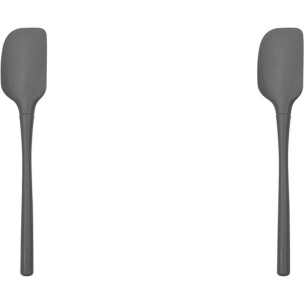 2x Tovolo Flex-Core All Silicone Nylon Spatula Baking/Cooking Utensil Charcoal