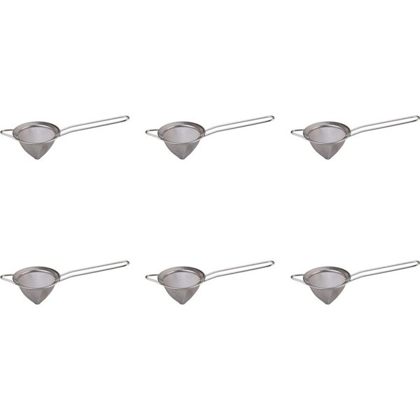 6x Teaology Stainless Steel Conical Mesh Tea Infuser Loose Leaf Strainer Silver