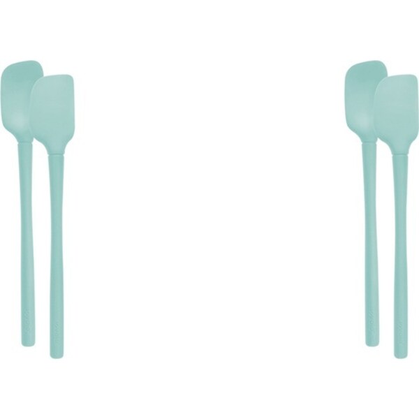 4pc Tovolo Flex-Core All Silicone Nylon Mini Spatula/Spoonula Light Aqua