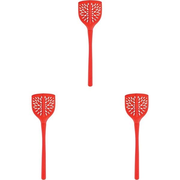 3x Tovolo Silicone/Nylon Ground Meat Kitchen Mixing Cooking Utensil Apple Red
