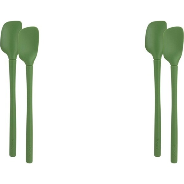 4pc Tovolo Flex-Core All Silicone Nylon Mini Spatula/Spoonula Utensil Pesto