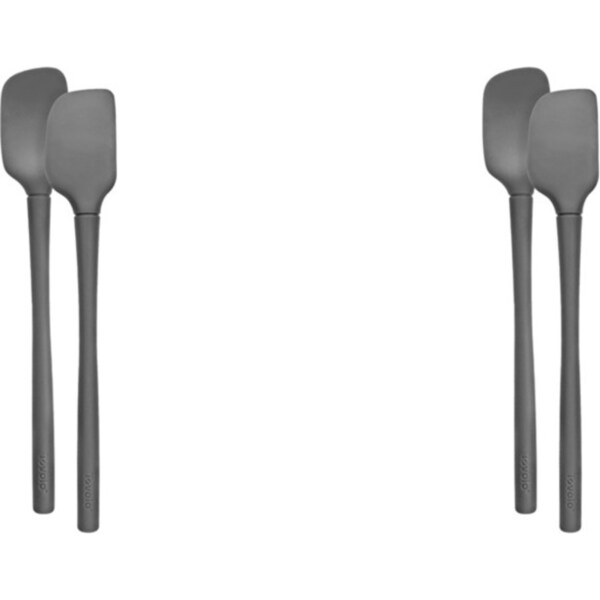 4pc Tovolo Flex-Core All Silicone Nylon Mini Spatula/Spoonula Utensil CHRCL