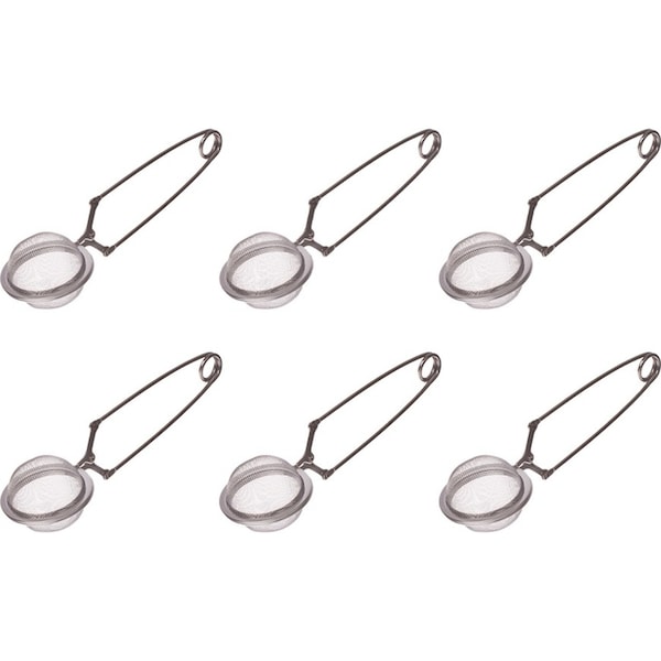 6x Teaology Stainless Steel Mesh Spring Tea Leaf Infuser Kitchen Utensil Silver