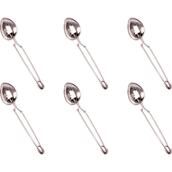 6x Teaology Stainless Steel Oval Spring Tea Leaf Infuser Kitchen Utensil Silver
