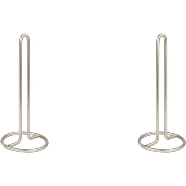 2x Spectrum Euro Kitchen Roll Paper Towel Holder Tissue Storage Organiser Satin