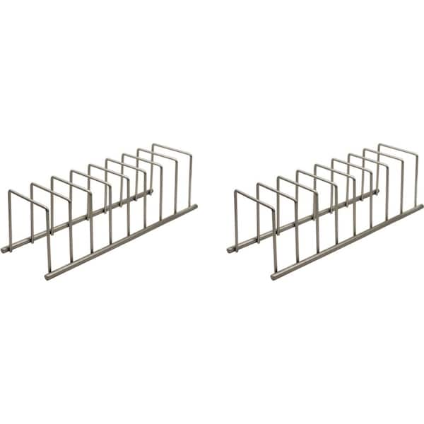 2x Spectrum Euro Kitchen Organiser Home/Kitchen Dish Drying Rack 34x11cm Satin