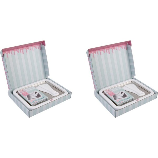 2x Sweet Creations Stainless Steel Ice Cream Maker DIY Frozen Dessert White
