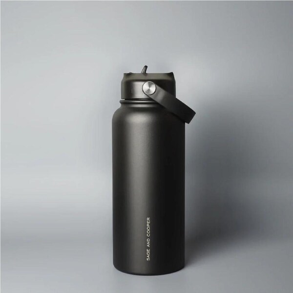 Sage & Cooper Insulated Drink Bottle 1L Black S777.06