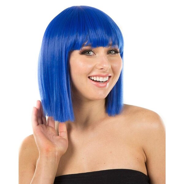 Fashion Deluxe Peacock Blue Bob Wig
