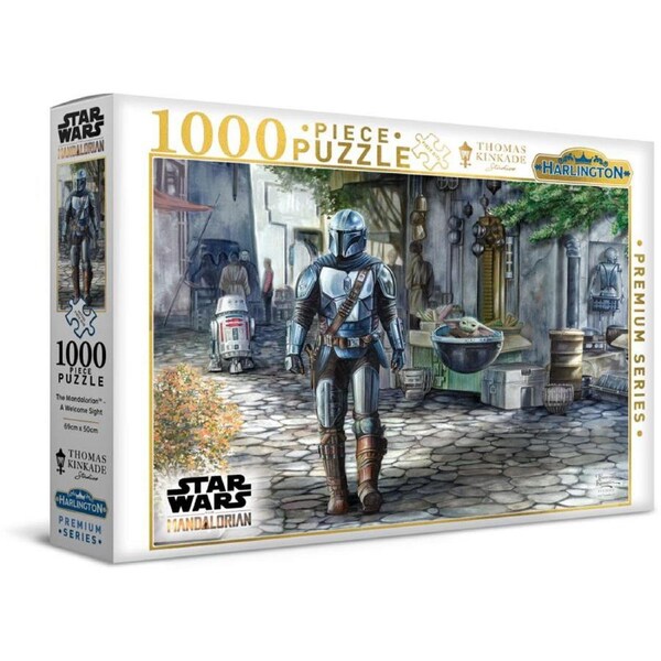 Harlington Thomas Kinkade PQ - Star Wars - The Mandalorian A Welcome Sight 1000 Piece Puzzle