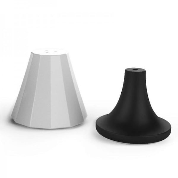 Silicone Zone Lamp Shaped Silicone Salt & Pepper Shaker in Black/White