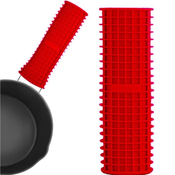 Silicone Zone Soft Cell Silicone Pot Handle Grip / Cover / Sleeve in Red - 5 Pack