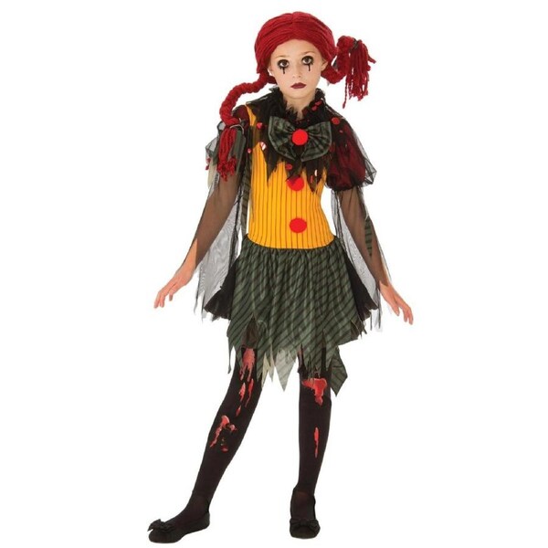 Zombie Girl Clown Child Costume Size M 5-7 Years