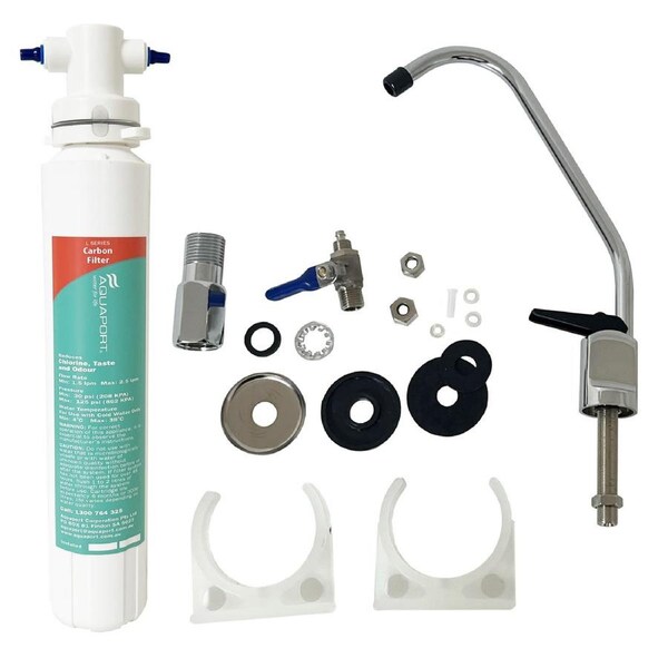 Aquaport 1 Stage Carbon Filter + Dispenser Tap