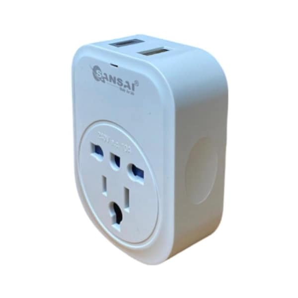 Inbound Slim 3.1A USB-A & C Travel Adaptor - USA & UK
