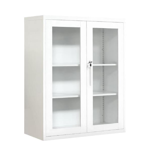 Lauft Steel Storage Shelf Display Cabinet Cupboard Bookshelf Case Organizer