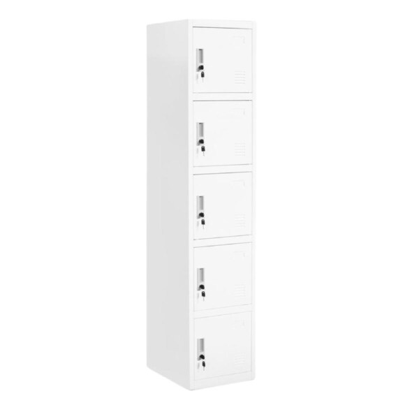 Lauft 180cm 5 Doors Steel Locker Storage Cabinet Cupboard Office Filing Metal Locker