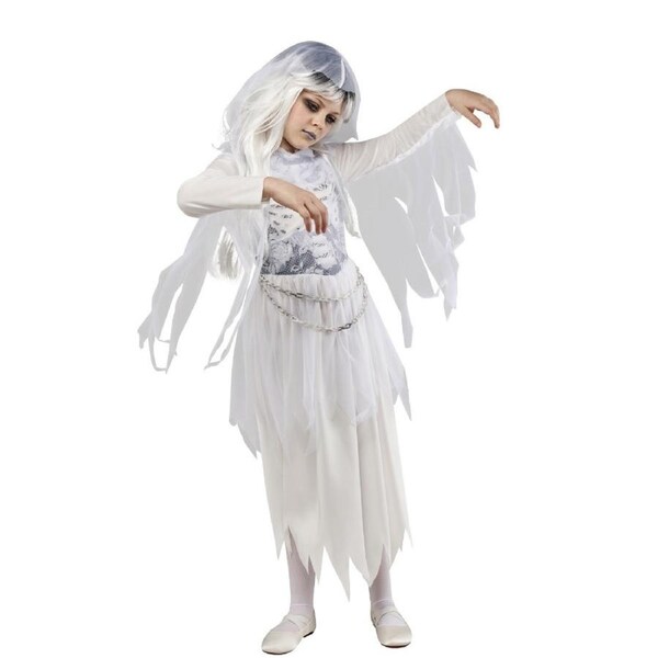 Ghostly Girl Child Costume Size L 9-10 Years
