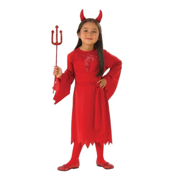 Red Devil Girls Child Costume Size S 3-4 Years