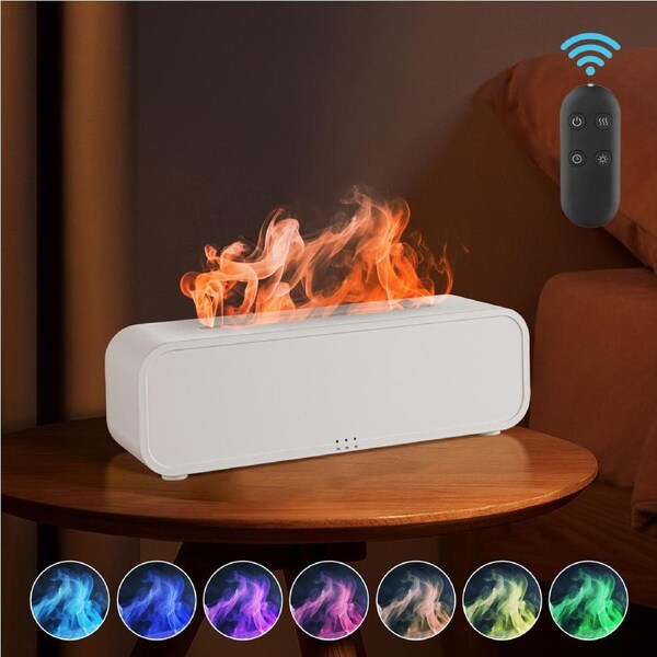 White Aromatherapy Diffuser 7 Colours Ultrasonic Oil Humidifier Air Purifier Music Rhythm Activated